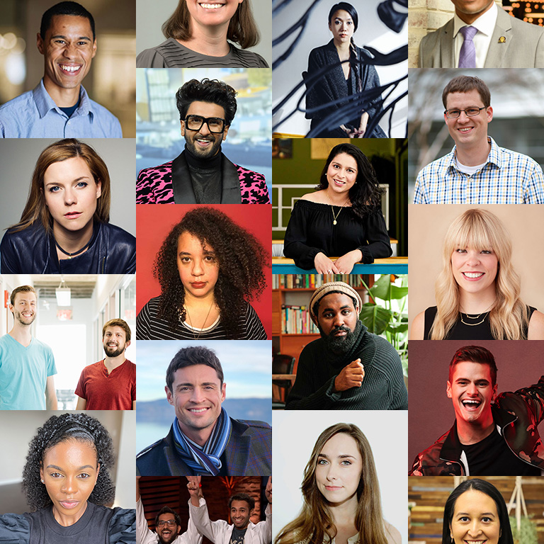Collage of 20 under 40 students